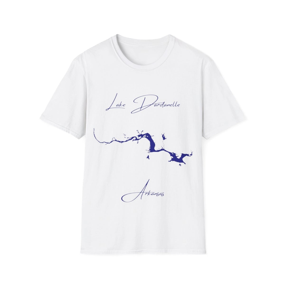Arkansas  Lake  Dardanelle  T-shirt  front  position  view  from  front  white.webp
