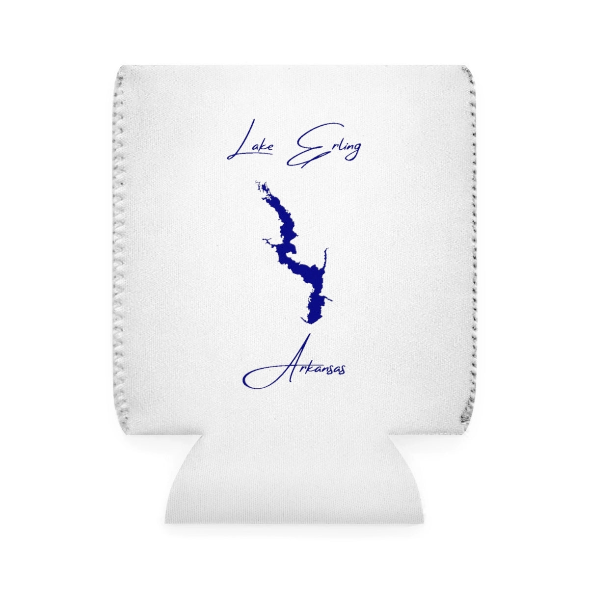 Arkansas  Lake  Erling  Can  Koozie  front  position  view  from  front-1  white.webp