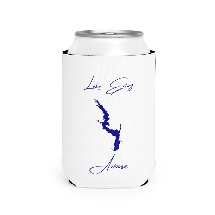 Arkansas  Lake  Erling  Can  Koozie  front  position  view  from  front-2  white.webp