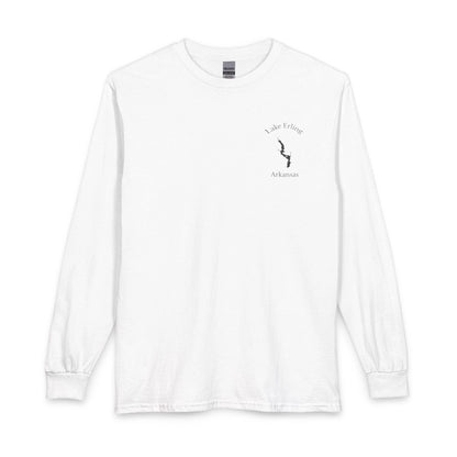 Arkansas  Lake  Erling  Long  Sleeve  Fishing  T-shirt  front  position  view  from  front  white.webp