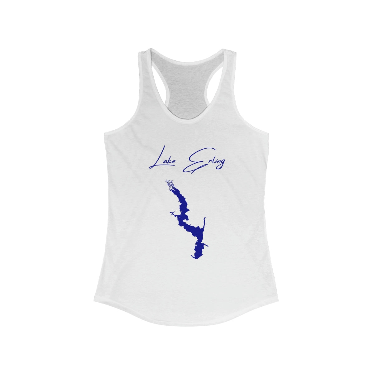 Arkansas  Lake  Erling  Racerback-Tank  front  position  view  from  front  solid  white.webp