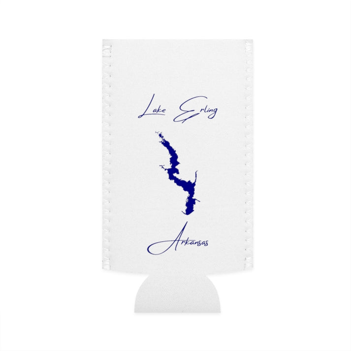 Arkansas  Lake  Erling  Slim  Can  Koozie  front  position  view  from  flat-front  white.webp