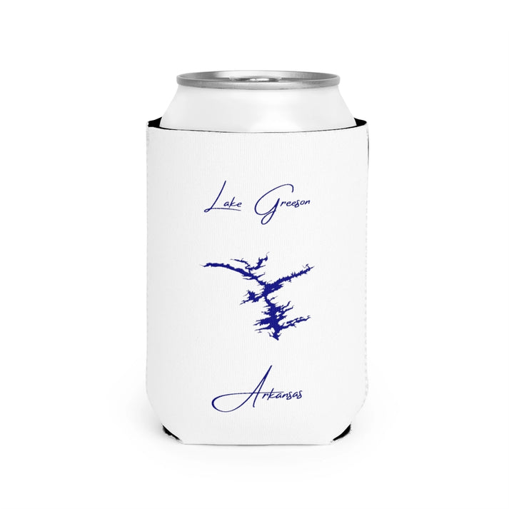 Arkansas  Lake  Greeson  Can  Koozie  front  position  view  from  front-2  white.webp