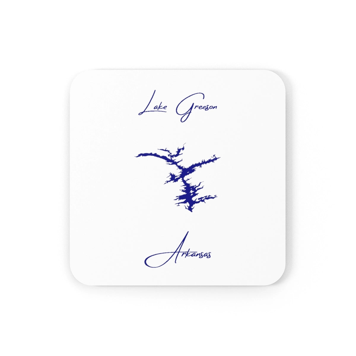 Arkansas  Lake  Greeson  Coaster  Set  front  position  view  from  front  3.75  x  3.75.webp