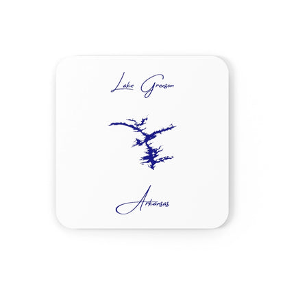 Arkansas  Lake  Greeson  Coaster  Set  front  position  view  from  front  3.75  x  3.75.webp