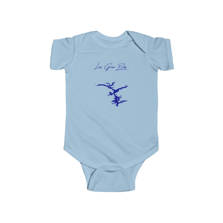 Arkansas  Lake  Greeson  Onesie  front  position  view  from  front  light  blue.webp