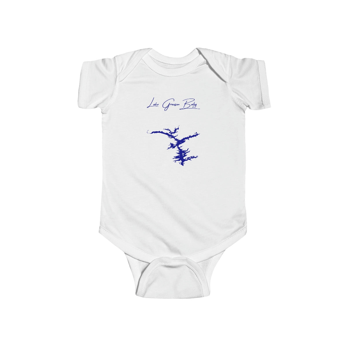 Arkansas  Lake  Greeson  Onesie  front  position  view  from  front  white.webp