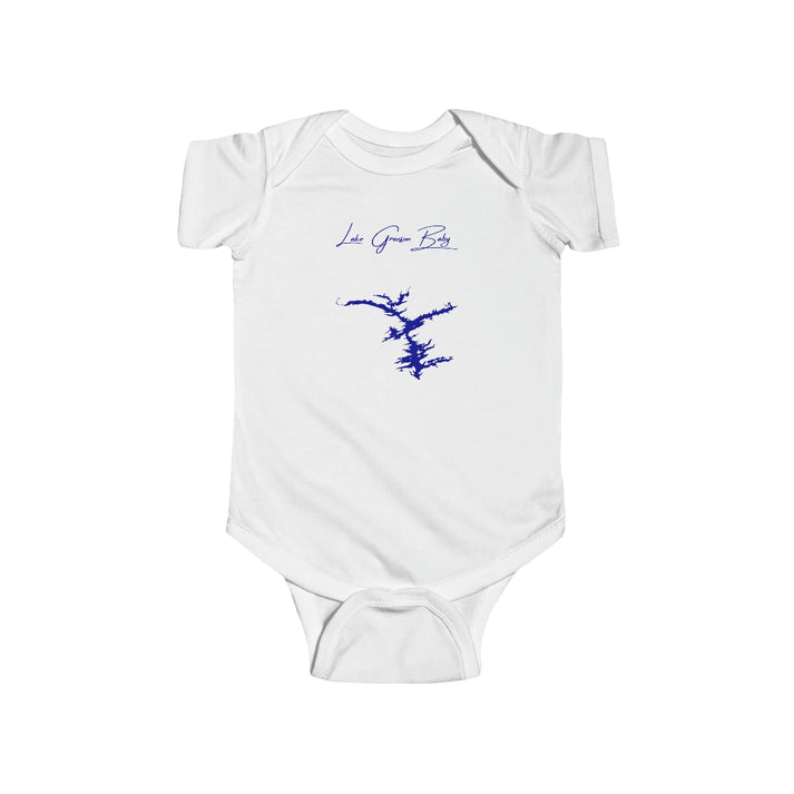 Arkansas  Lake  Greeson  Onesie  front  position  view  from  front  white.webp
