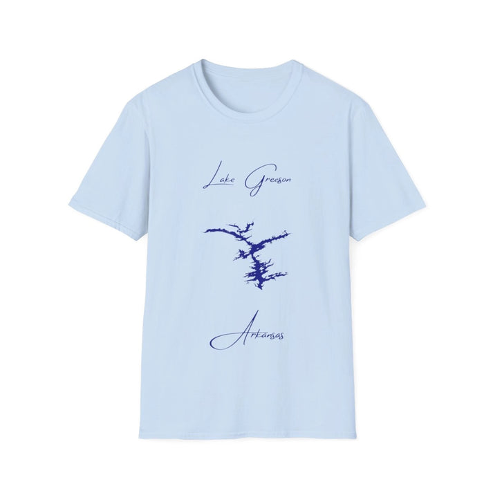Arkansas  Lake  Greeson  T-shirt  front  position  view  from  front  light  blue.webp