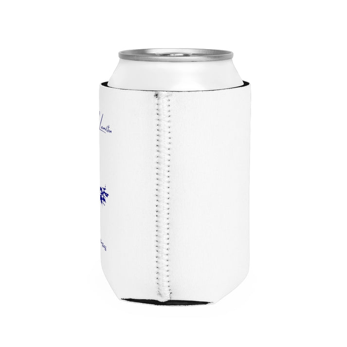 Arkansas  Lake  Hamilton  Can  Koozie  all  position  view  from  right  white.webp