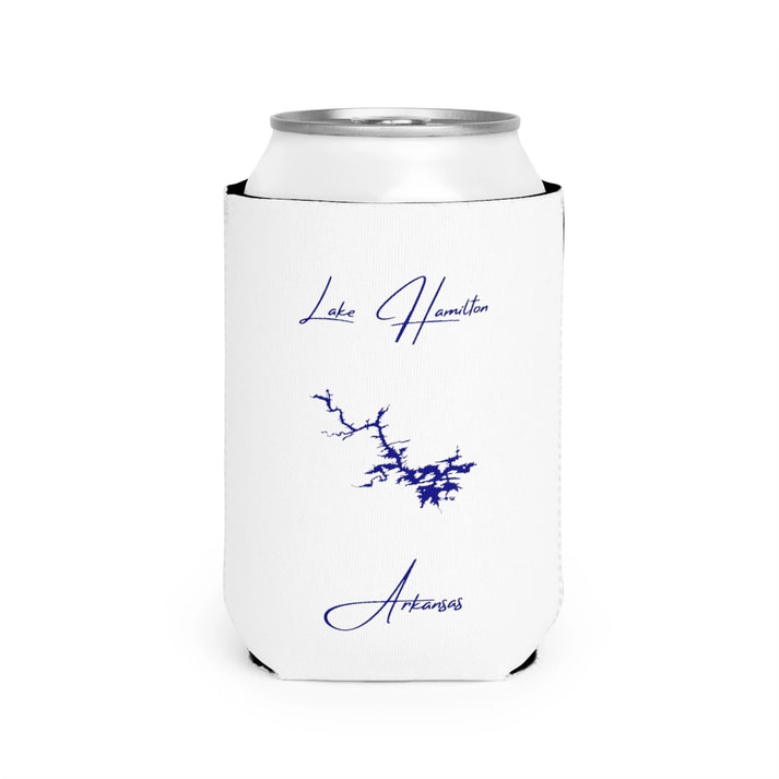 Arkansas  Lake  Hamilton  Can  Koozie  front  position  view  from  front-2  white.webp