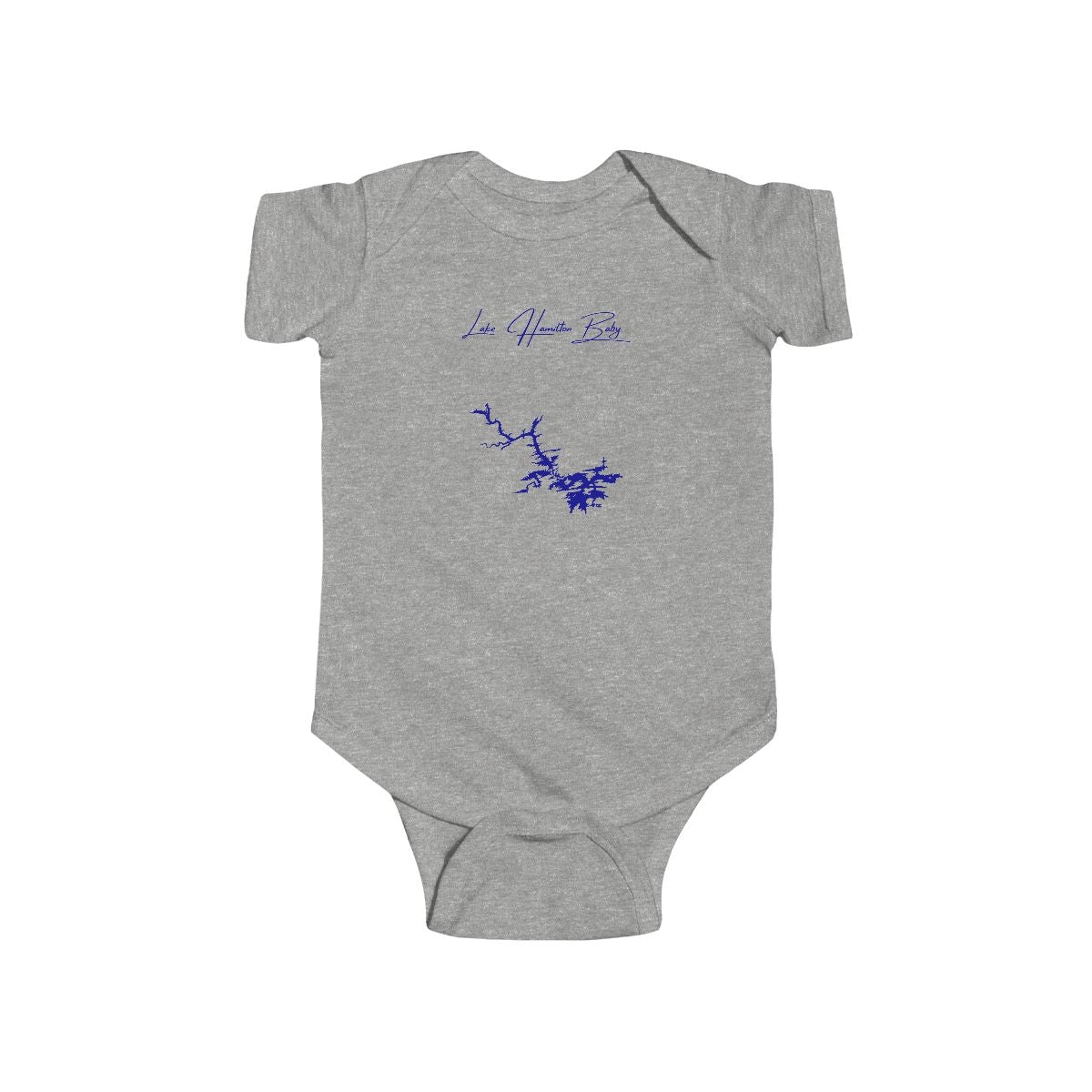 Arkansas  Lake  Hamilton  Onesie  front  position  view  from  front  heather.webp