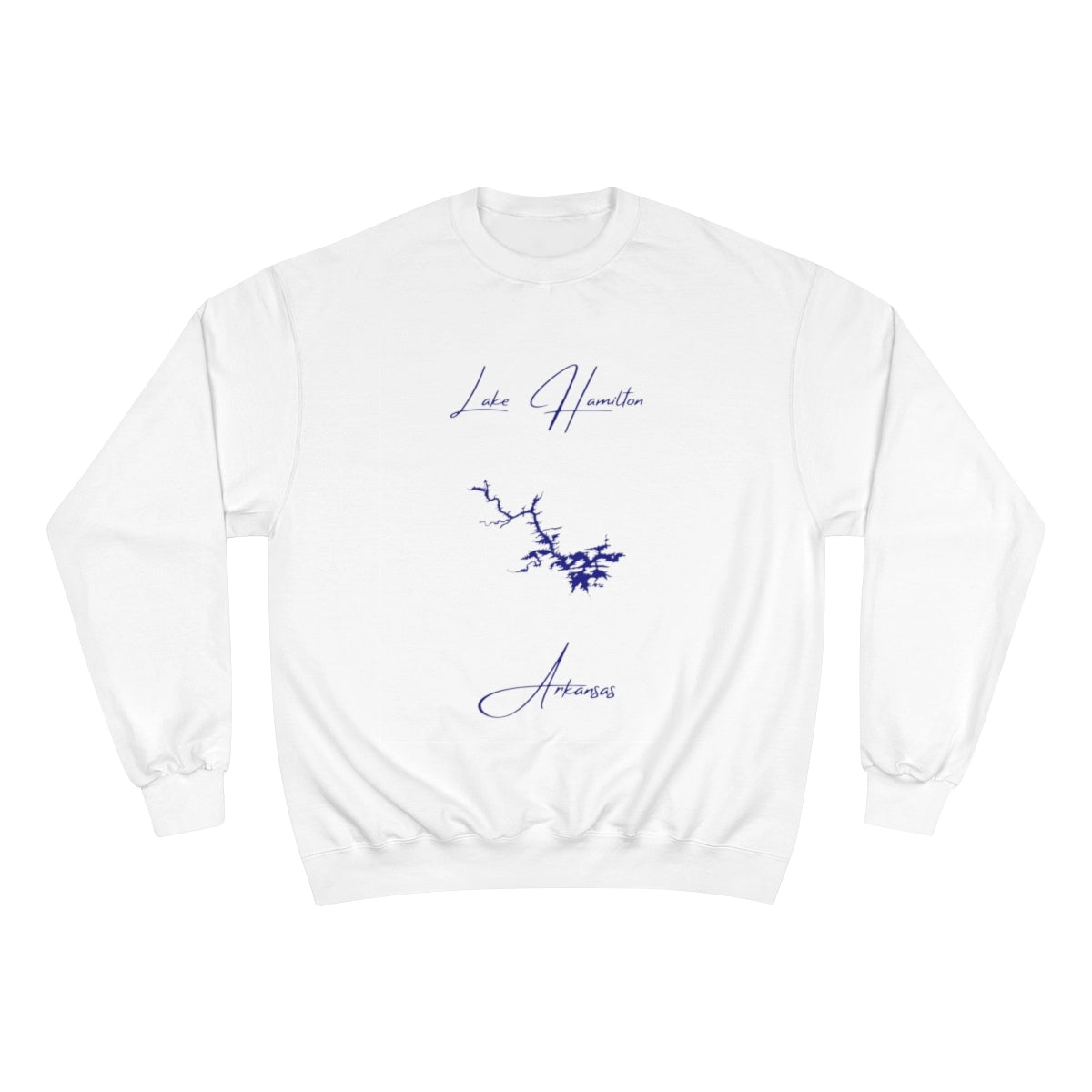 Arkansas  Lake  Hamilton  Sweatshirt  front  position  view  from  front  white.webp