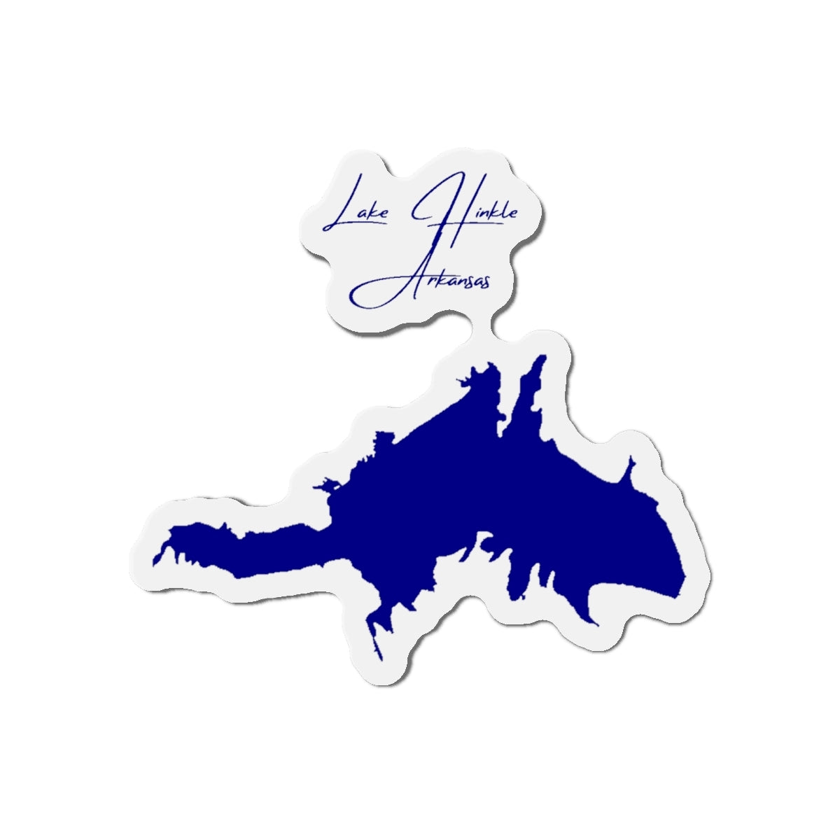 Arkansas  Lake  Hinkle  Die  Cut  Magnet  front  position  view  from  front  4  x  4.webp