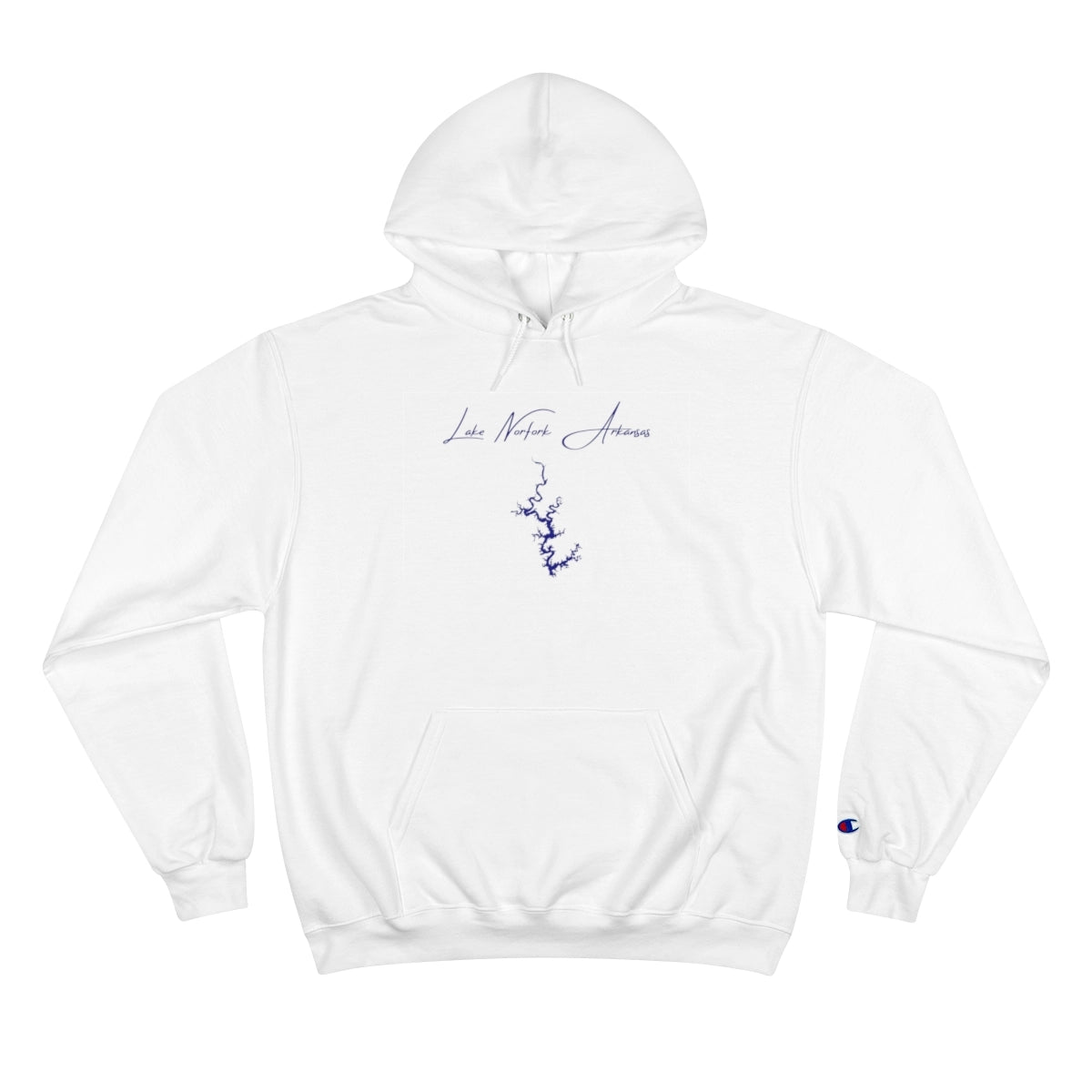 Arkansas  Lake  Norfork  Hoodie  front  position  view  from  front  white.webp