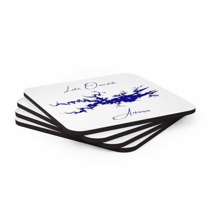 Arkansas  Lake  Ouachita  Coaster  Set  front  position  view  from  stacked  3.75  x  3.75.webp