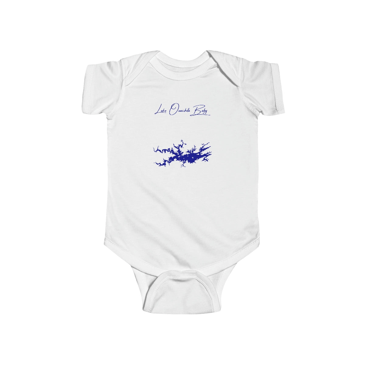 Arkansas  Lake  Ouachita  Onesie  front  position  view  from  front  white.webp