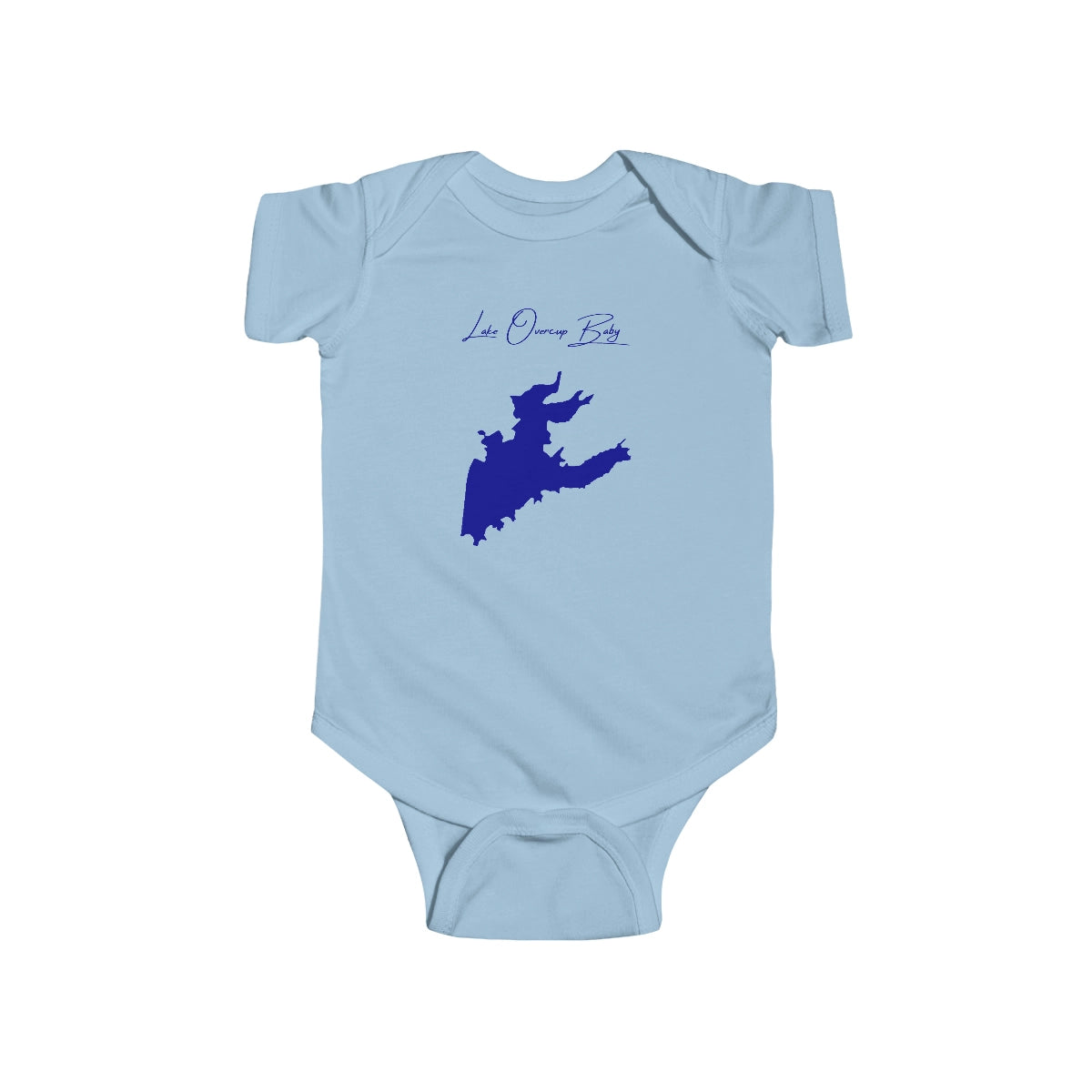 Arkansas  Lake  Overcup  Onesie  front  position  view  from  front  light  blue.webp