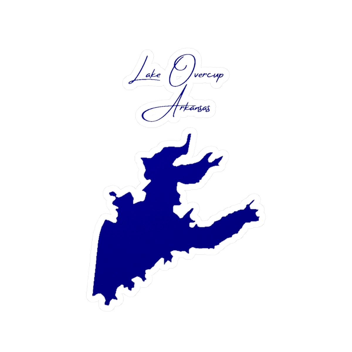 Arkansas  Lake  Overcup  Vinyl  Decal  other  position  view  from  front  4  x  6.webp