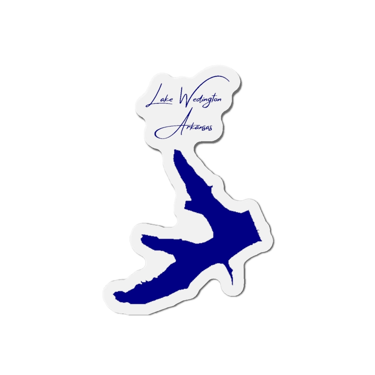 Arkansas  Lake  Wedington  Die  Cut  Magnet  front  position  view  from  front  4  x  4.webp