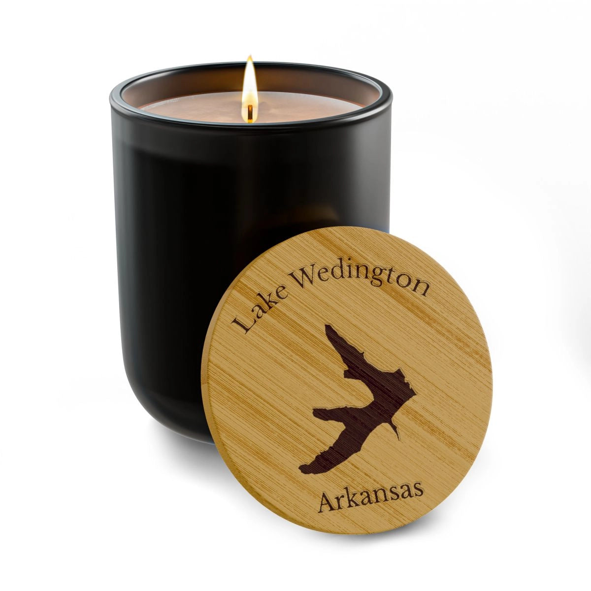 Arkansas  Lake  Wedington  Engraved  Candle  other  position  view  from  front  true  noir  (matte).webp