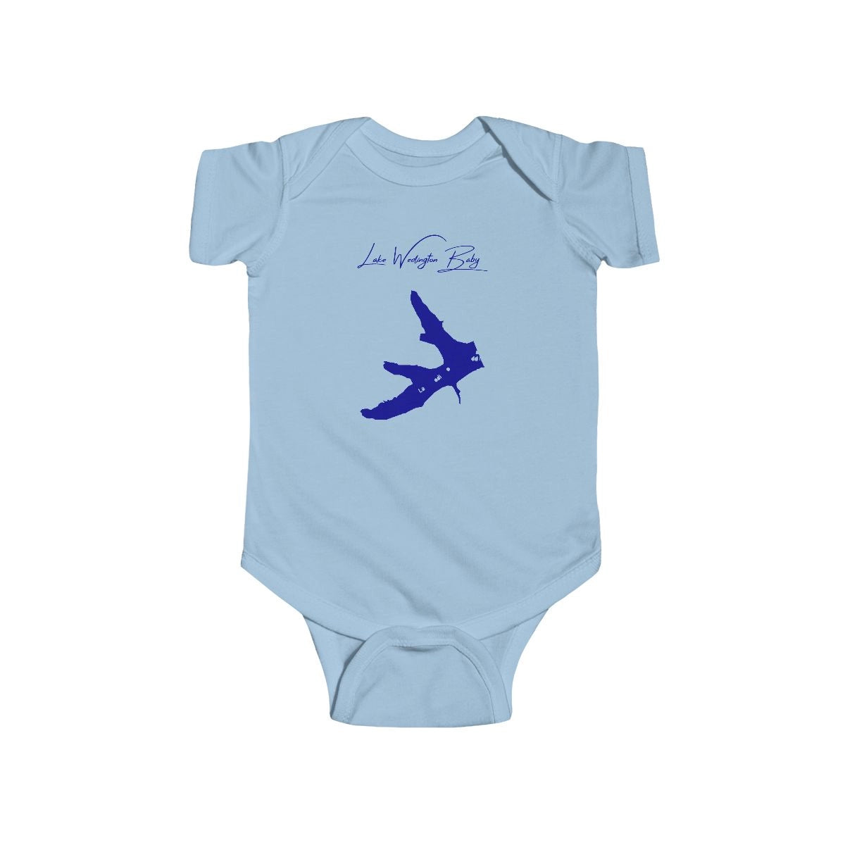 Arkansas  Lake  Wedington  Onesie  front  position  view  from  front  light  blue.webp