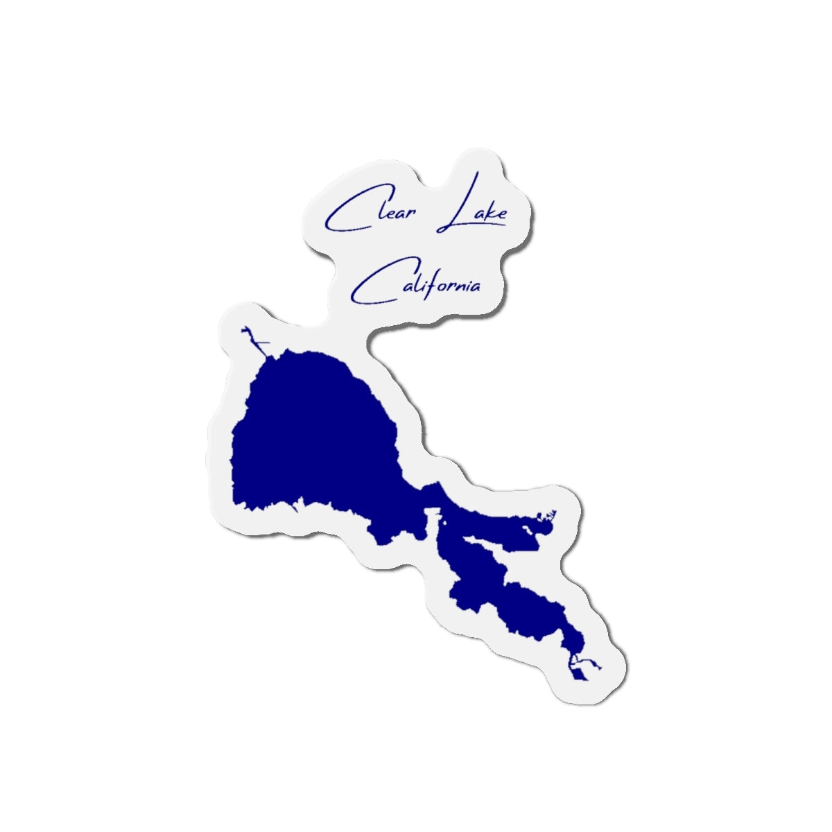 California  Clear  Lake  Die  Cut  Magnet  front  position  view  from  front  4  x  4.webp