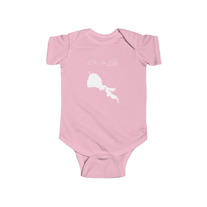 California  Clear  Lake  Onesie  front  position  view  from  front  pink.webp