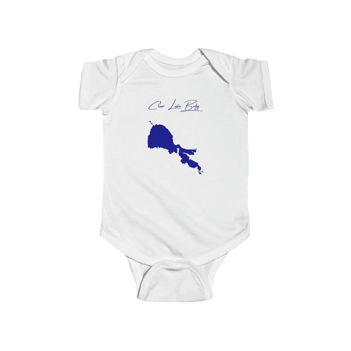 California  Clear  Lake  Onesie  front  position  view  from  front  white.webp