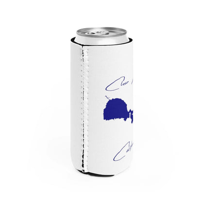California  Clear  Lake  Slim  Can  Koozie  all  position  view  from  right  white.webp