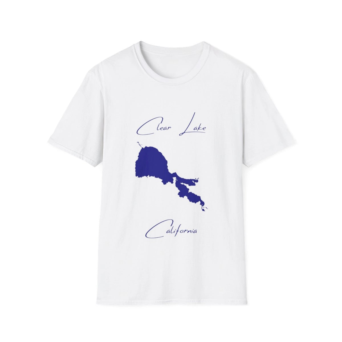 California  Clear  Lake  T-shirt  front  position  view  from  front  white.webp