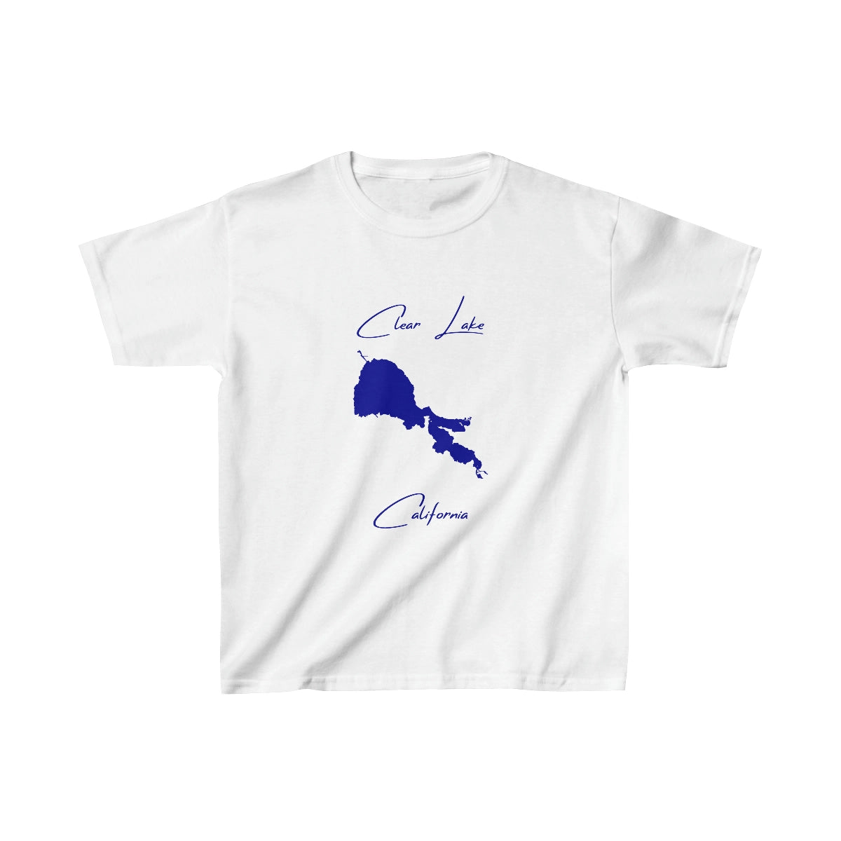 California  Clear  Lake  Youth  T-shirt  front  position  view  from  front  white.webp