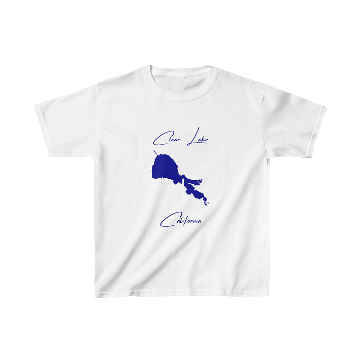 California  Clear  Lake  Youth  T-shirt  front  position  view  from  front  white.webp