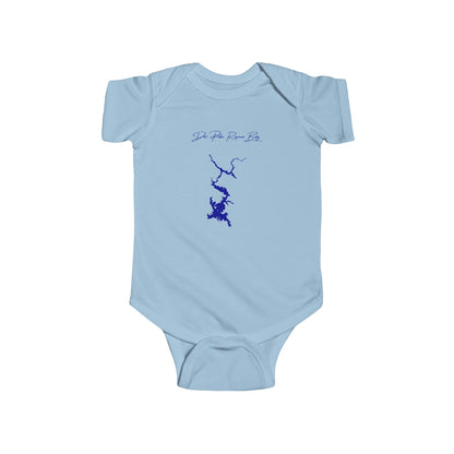 California  Don  Pedro  Reservoir  Onesie  front  position  view  from  front  light  blue.webp