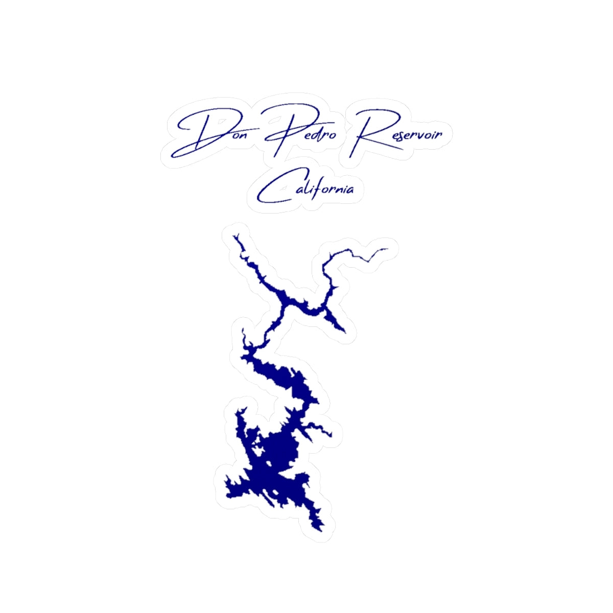 California  Don  Pedro  Reservoir  Vinyl  Decal  other  position  view  from  front  4  x  6.webp