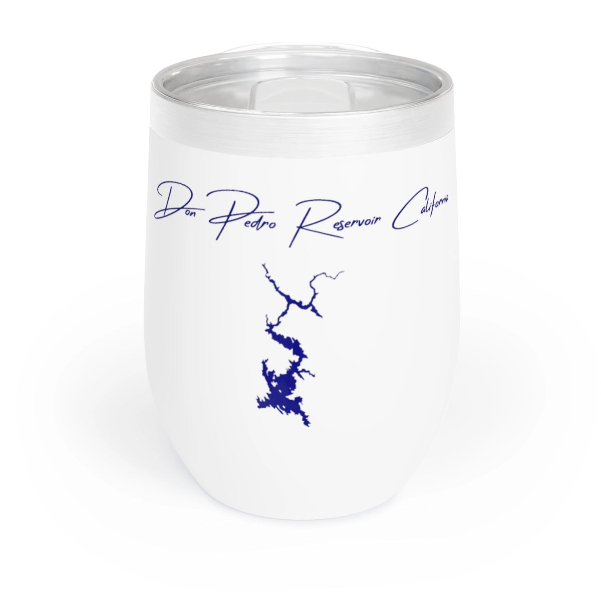 California  Don  Pedro  Reservoir  Wine  Tumbler  front  position  view  from  front  white.webp