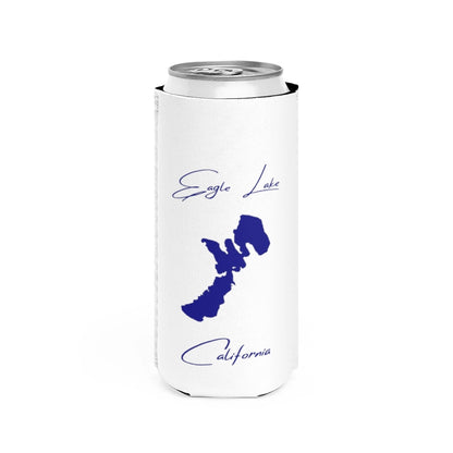 California  Eagle  Lake  Slim  Can  Koozie  front  position  view  from  front  white.webp