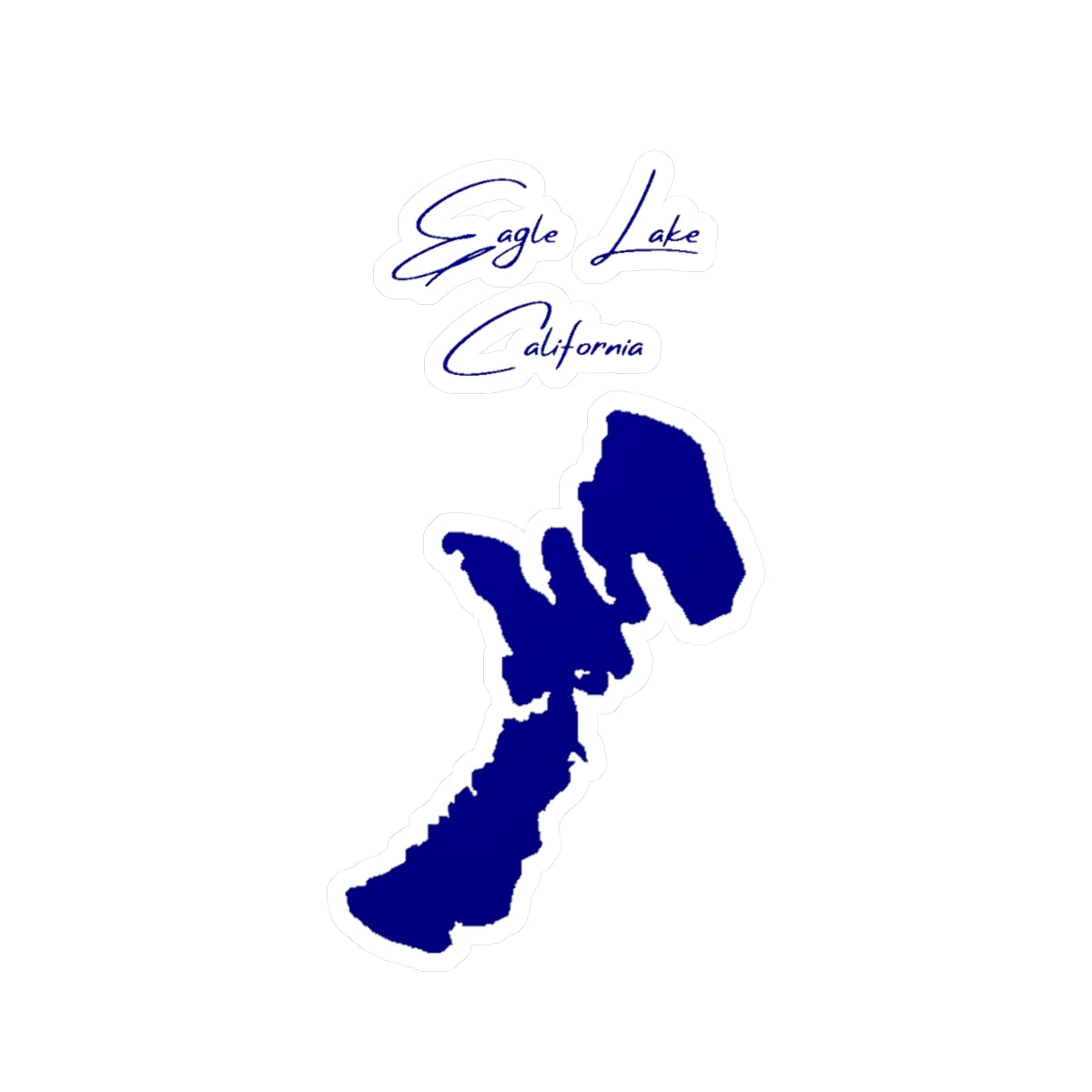 California  Eagle  Lake  Vinyl  Decal  other  position  view  from  front  4  x  6.webp