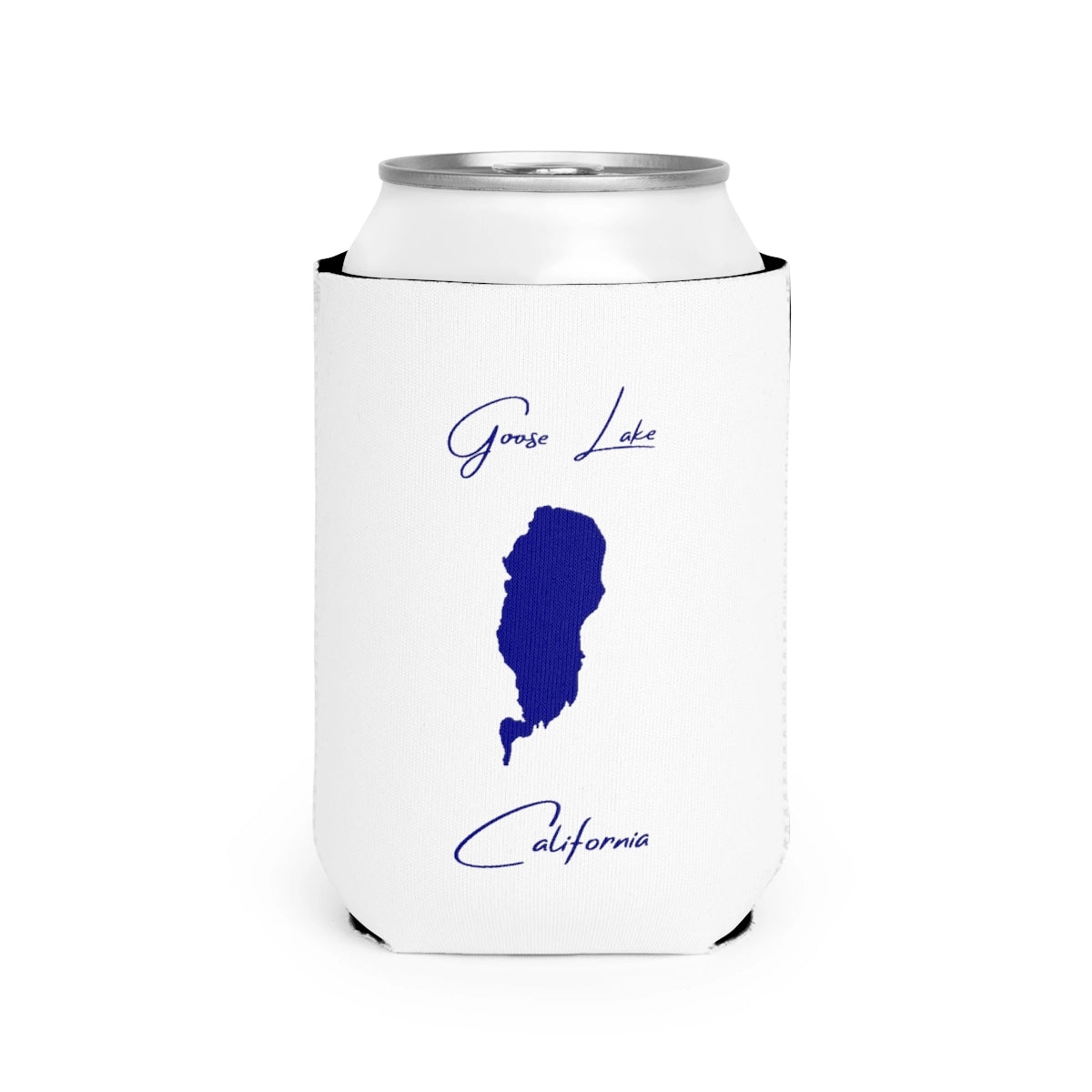 California  Goose  Lake  Can  Koozie  front  position  view  from  front-2  white.webp
