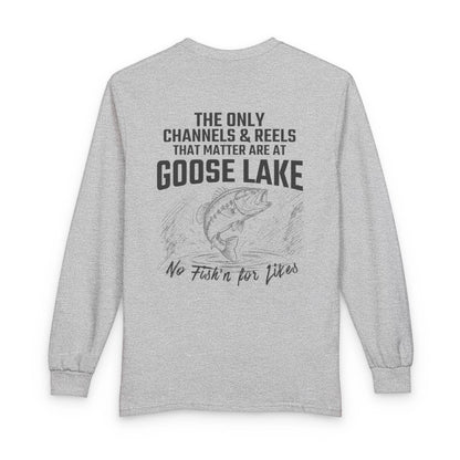California  Goose  Lake  Long  Sleeve  Fishing  T-shirt  back  position  view  from  back  sport  grey.webp