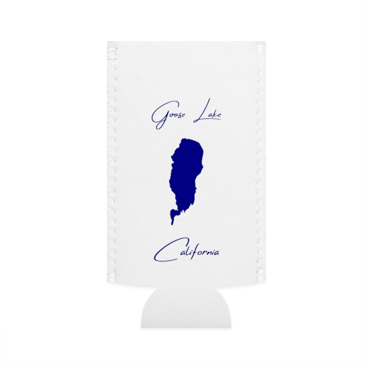 California  Goose  Lake  Slim  Can  Koozie  front  position  view  from  flat-front  white.webp