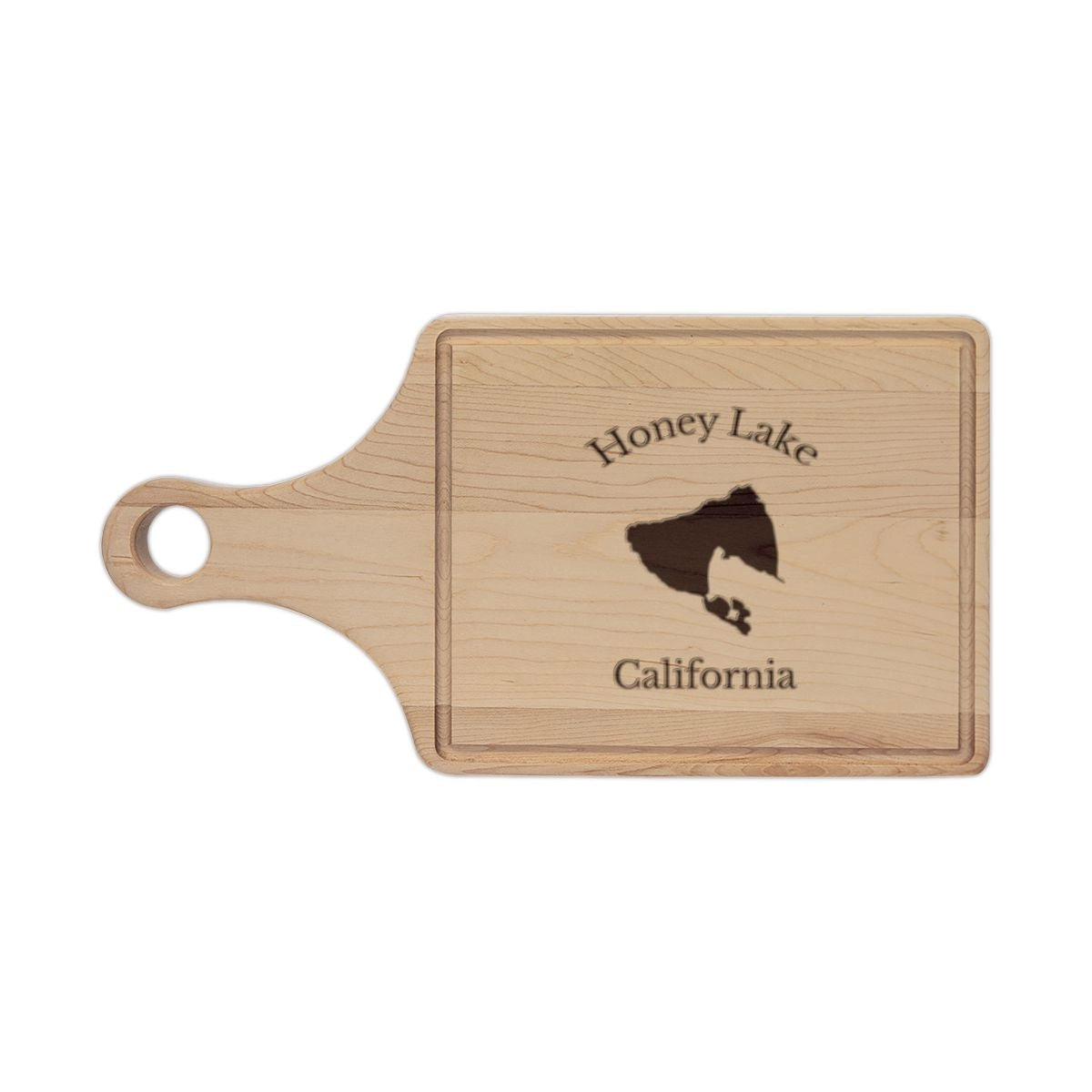 California  Honey  Lake  Engraved  Cutting  Board  front  position  view  from  front  maple.webp