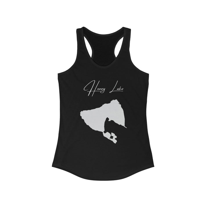 California  Honey  Lake  Racerback-Tank  front  position  view  from  front  solid  black.webp