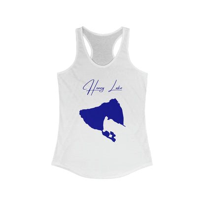 California  Honey  Lake  Racerback-Tank  front  position  view  from  front  solid  white.webp
