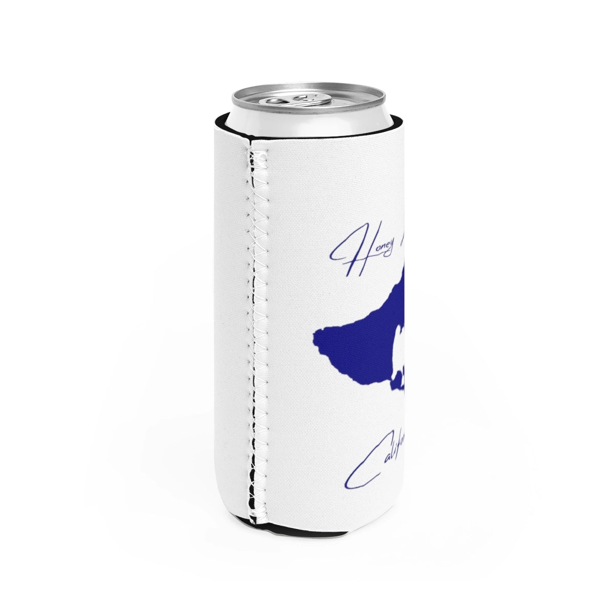 California  Honey  Lake  Slim  Can  Koozie  all  position  view  from  right  white.webp