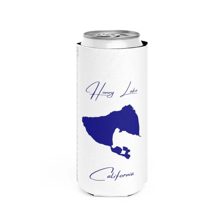 California  Honey  Lake  Slim  Can  Koozie  front  position  view  from  front  white.webp