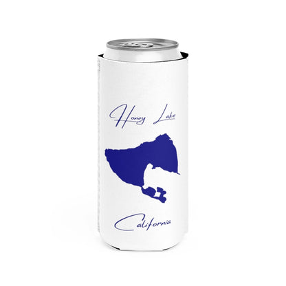 California  Honey  Lake  Slim  Can  Koozie  front  position  view  from  front  white.webp