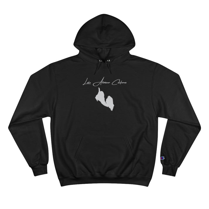 California  Lake  Almanor  Hoodie  front  position  view  from  front  black.webp