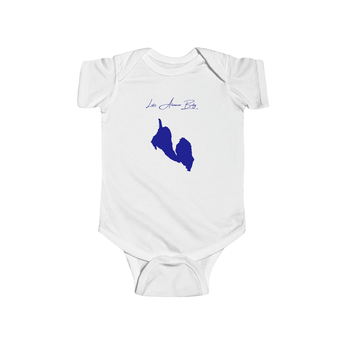 California  Lake  Almanor  Onesie  front  position  view  from  front  white.webp