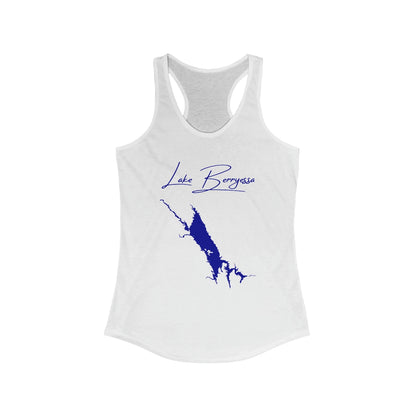 California  Lake  Berryessa  Racerback-Tank  front  position  view  from  front  solid  white.webp